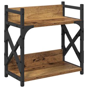 vidaXL Support d'imprimante Bois Ancien 40 x 20 x 40 cm