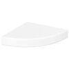 vidaXL &Eacute;tag&egrave;re d'angle flottante Blanc brillant 25 x 25 x 3,8 cm MDF