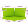 vidaXL Salon de jardin 5 pcs avec coussins vert brillant