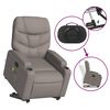 vidaXL Fauteuil inclinable de massage Taupe Tissu