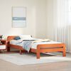 vidaXL Cadre de lit sans matelas cire marron 90x200 cm bois pin massif