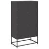 vidaXL Buffet haut noir 68x39x123 cm acier