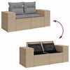 vidaXL Salon de jardin avec coussins 5 pcs beige r&eacute;sine tress&eacute;e