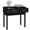 vidaXL Table console Noir 76,5x40x75 cm Bois massif de pin