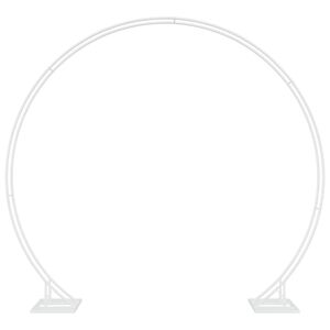 vidaXL Arche de mariage double Blanc 220 x 45 x 200 cm Acier