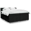 vidaXL Sommier &agrave; lattes de lit avec matelas Noir 200x200 cm Tissu