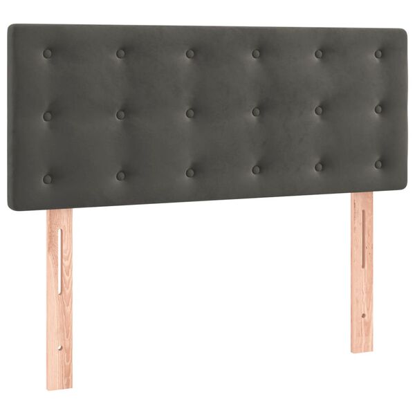 vidaXL T&ecirc;te de lit Gris fonc&eacute; 90x5x78/88 cm Velours