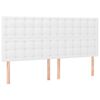 vidaXL T&ecirc;te de lit blanche 180 x 5 x 118/128 cm similicuir