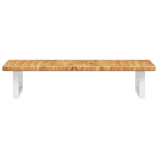 vidaXL &Eacute;tag&egrave;re de vasque murale acier et bois de ch&ecirc;ne massif