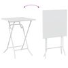 vidaXL Ensemble bistro de jardin 3 pcs Blanc Acier