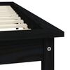 vidaXL Cadre de lit sans matelas noir bois de pin massif
