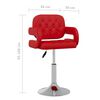 vidaXL Tabouret de bar rouge bordeaux similicuir