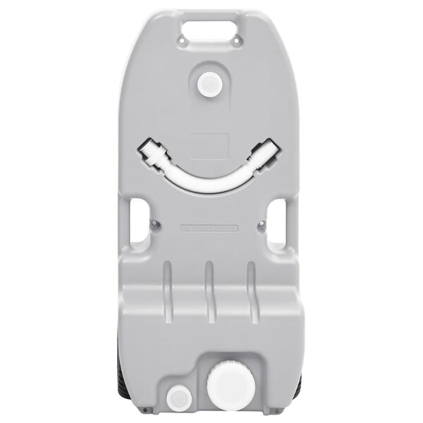 vidaXL R&eacute;servoir d'eau &agrave; roulettes pour le camping 25 L gris