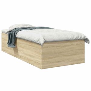 vidaXL Cadre de lit au sol Ch&ecirc;ne Sonoma 80 x 200 cm Bois d'ing&eacute;nierie