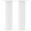 vidaXL Supports de haut-parleurs 2 pcs blanc bois d'ing&eacute;nierie