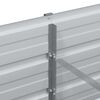 vidaXL Lit sur&eacute;lev&eacute; de jardin 320x40x77 cm Acier galvanis&eacute; Argent&eacute;