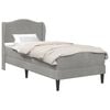 vidaXL Cadre de lit 2 pi&egrave;ces Gris clair 90 x 190 cm Velours
