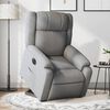 vidaXL Fauteuil inclinable &eacute;lectrique gris clair tissu