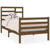 vidaXL Cadre de lit sans matelas marron miel bois massif 90x190 cm
