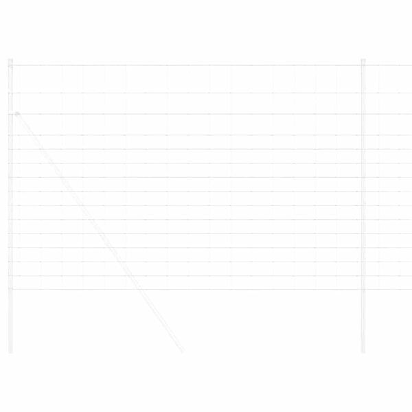 vidaXL Cl&ocirc;ture de prairie Argent&eacute; 25 x 1,6 m Acier galvanis&eacute;