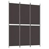 vidaXL Cloison de s&eacute;paration 3 panneaux Marron 150x200 cm Tissu