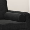 vidaXL Coussins d&eacute;coratifs lot de 2 Noir &Oslash;15x50 cm Velours