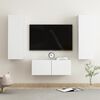 vidaXL Ensemble de meubles TV 3 pcs Blanc Bois d'ingénierie