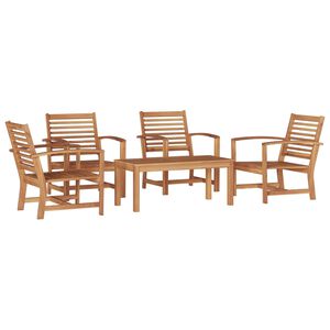 vidaXL Ensemble de canap&eacute; de jardin 5 pcs Naturel Bois de teck massif