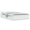 vidaXL Cadre de lit sans matelas avec tiroirs blanc 160x200 cm