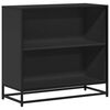 vidaXL Biblioth&egrave;que noir 80,5x35x76 cm bois d'ing&eacute;nierie