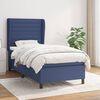 vidaXL Sommier &agrave; lattes de lit avec matelas Bleu 90x190 cm Tissu
