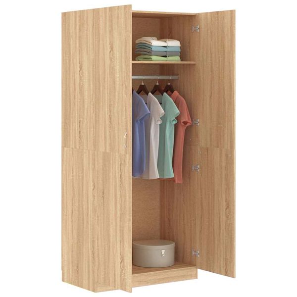 vidaXL Garde-robe Chêne sonoma 90x52x200 cm Bois d’ingénierie
