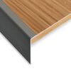 vidaXL Nez de marche Forme en F 15 pcs Aluminium 100 cm Marron