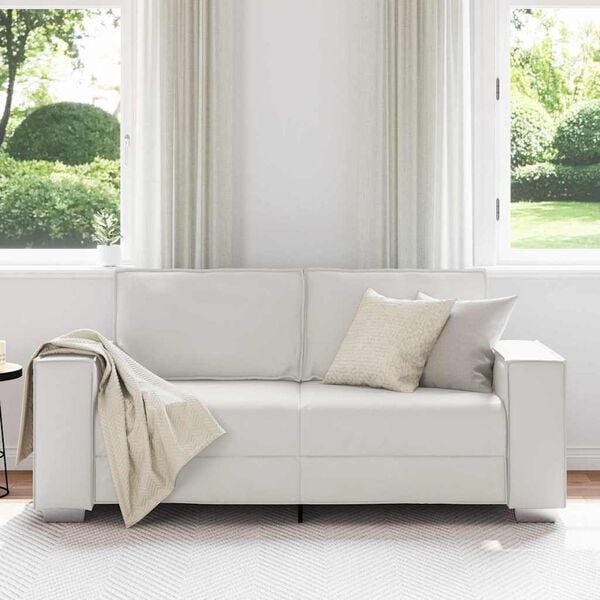 vidaXL Canap&eacute; Blanc 180 x 78 x 84 cm tissu