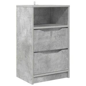 vidaXL Table de chevet Gris b&eacute;ton 40 x 30 x 67 cm Bois d'ing&eacute;nierie