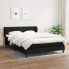vidaXL Sommier &agrave; lattes de lit avec matelas Noir 140x190 cm Tissu