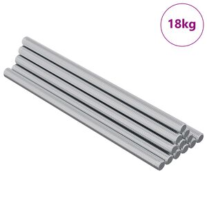 vidaXL Barres filet&eacute;es 900 pcs Argent&eacute; M&eacute;tал