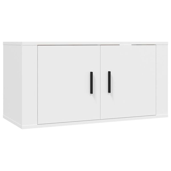 vidaXL Ensemble de meubles TV 3 pcs Blanc Bois d'ing&eacute;nierie