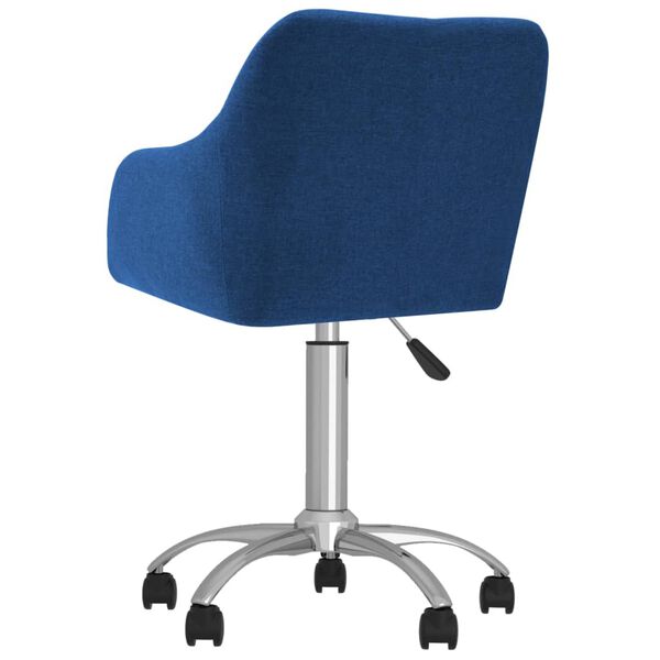 vidaXL Chaise pivotante &agrave; manger Bleu Tissu