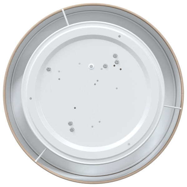 vidaXL Lampe de plafond Taupe 38 x 38 x 13,5 cm tissu