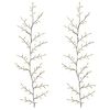 vidaXL D&eacute;coration de No&euml;l en liane de saule &agrave; LED 2 pc Noir 180 cm