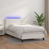 vidaXL Sommier &agrave; lattes de lit avec matelas et LED Blanc 90x190 cm