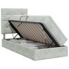 vidaXL Lit avec rangement et matelas Gris clair 90 x 190 cm Velours
