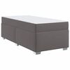 vidaXL Cadre de lit avec matelas Gris 80 x 200 cm tissu