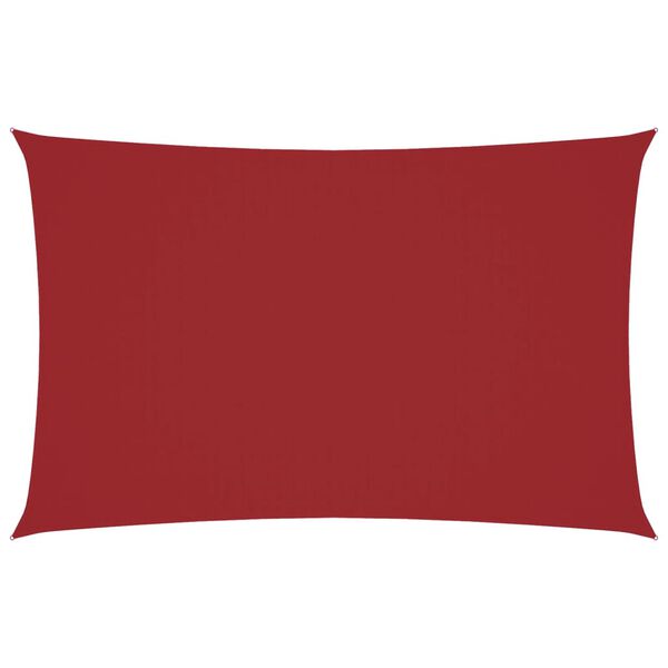 vidaXL Voile de parasol tissu oxford rectangulaire 2,5x5 m rouge