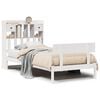 vidaXL Lit biblioth&egrave;que sans matelas blanc 75x190cm bois de pin massif