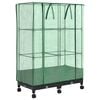 vidaXL Jardini&egrave;re de jardin avec couverture de serre et roues 2 pc PP