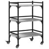 vidaXL Chariot de cuisine sonoma gris 50x35x75,5 cm bois d'ing&eacute;nierie