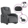 vidaXL Fauteuil inclinable &eacute;lectrique gris similicuir