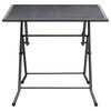 vidaXL Table pliable en maille 80x80x72 cm Acier Anthracite